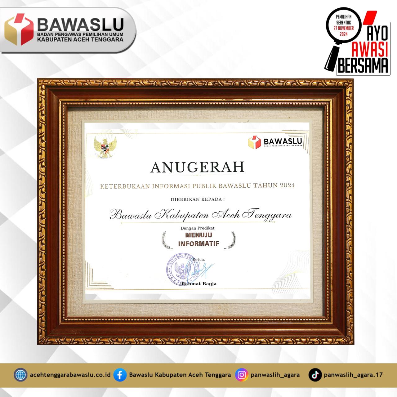 Keterbukaan Informsi Publik Bawaslu Tahun 2024